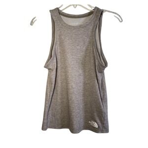 The North Face Womens Grey Heather High Neck Athletic Tank Top Size M Medium